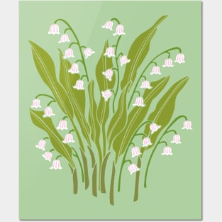 LILY OF THE VALLEY Floral Botanical in Spring Green - UnBlink Studio by Jackie Tahara Posters and Art